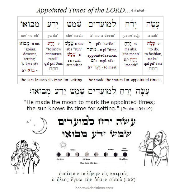 Psalm 104:19 Hebrew Lesson